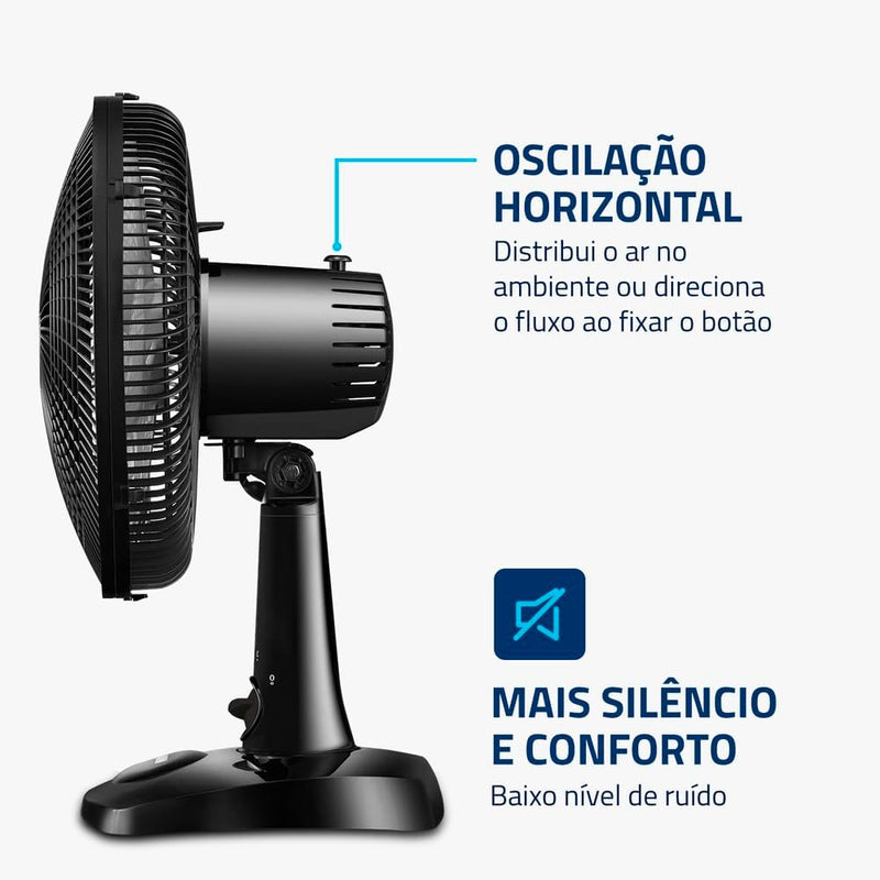 2 unidades - Ventilador de Mesa MONDIAL 110V, 30cm, 6 pás, Super Power