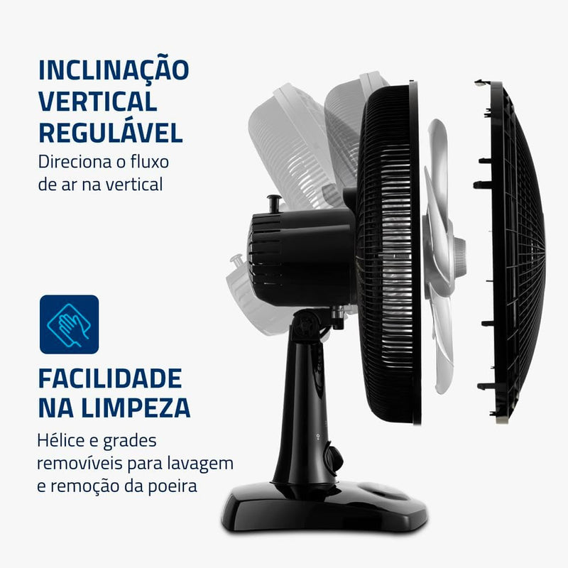 2 unidades - Ventilador de Mesa MONDIAL 110V, 30cm, 6 pás, Super Power