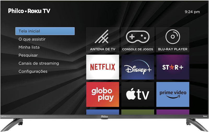 Smart TV 40” Philco Roku TV LED