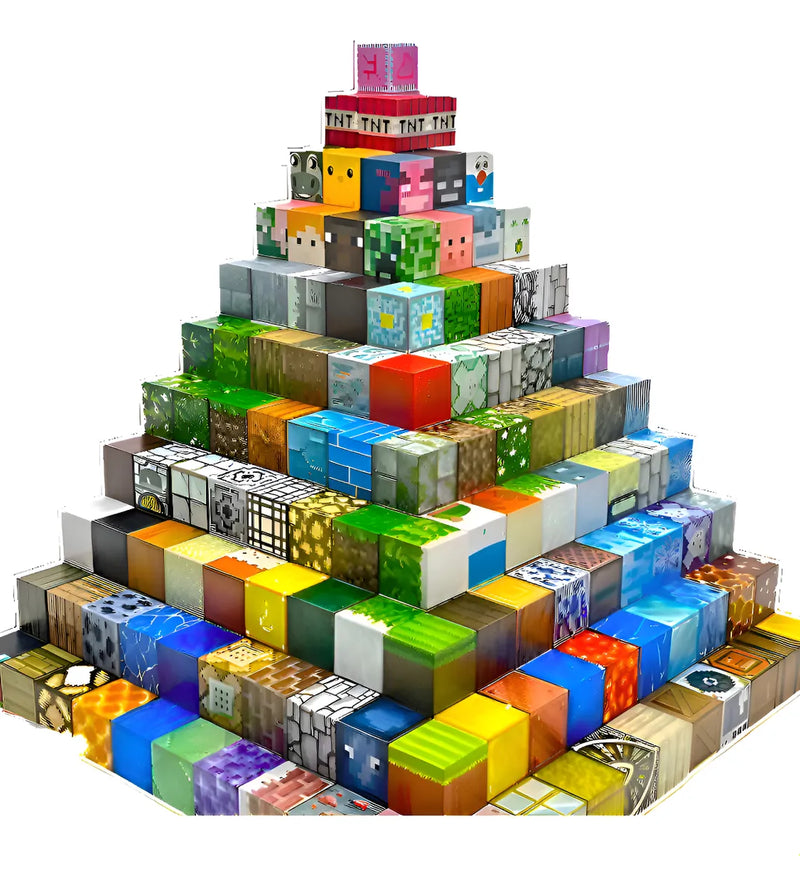 Blocos Magnéticos Minecraft De 100 Peças