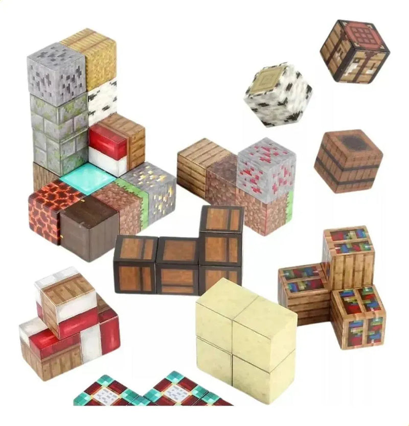 Blocos Magnéticos Minecraft De 100 Peças